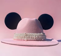 Image 1 of Pink Pearl Panama Hat