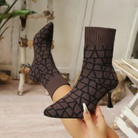 Image 4 of Point Toe Flared Heel Boots