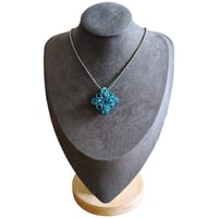 Image 2 of Aquamarine Ombre Bowie Knot Pendant