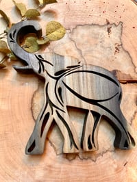 Image 1 of Carved Elephant-Rainbow Poplar