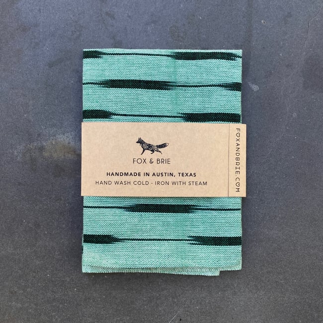 Mint Ikat Pocket Square