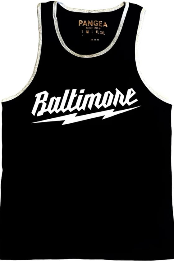 Image of Baltimore Lightning Bolt Tank Top Black/Grey (free shipping)