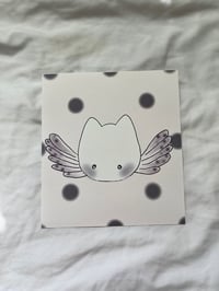 Image 1 of polka dot angel cat head print 