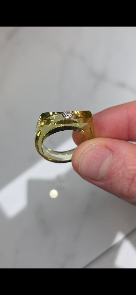 Image of Oro verde Quartz Signet 