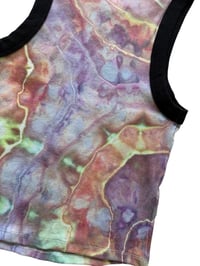 Image 5 of M Ladies Fitted Knit Contrast Tank in Muted Brights Ice Dye