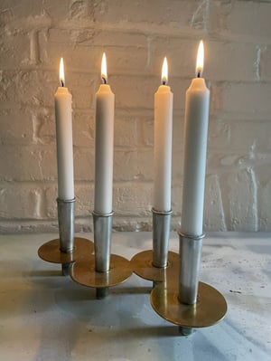 Image of Midcentury vintage Swedish brutalist candlestick