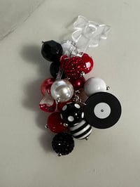 Image 5 of Red Album Inspired Tumbler Accessory Set | Bow, Straw Bauble & Bracelet Stack