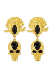 Image 2 of Crystal Skully Earrings