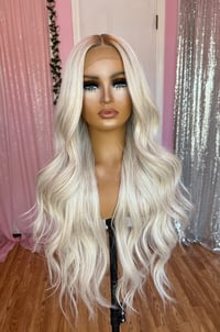 Image 1 of Icy blonde luxury with root (ready to ship) 