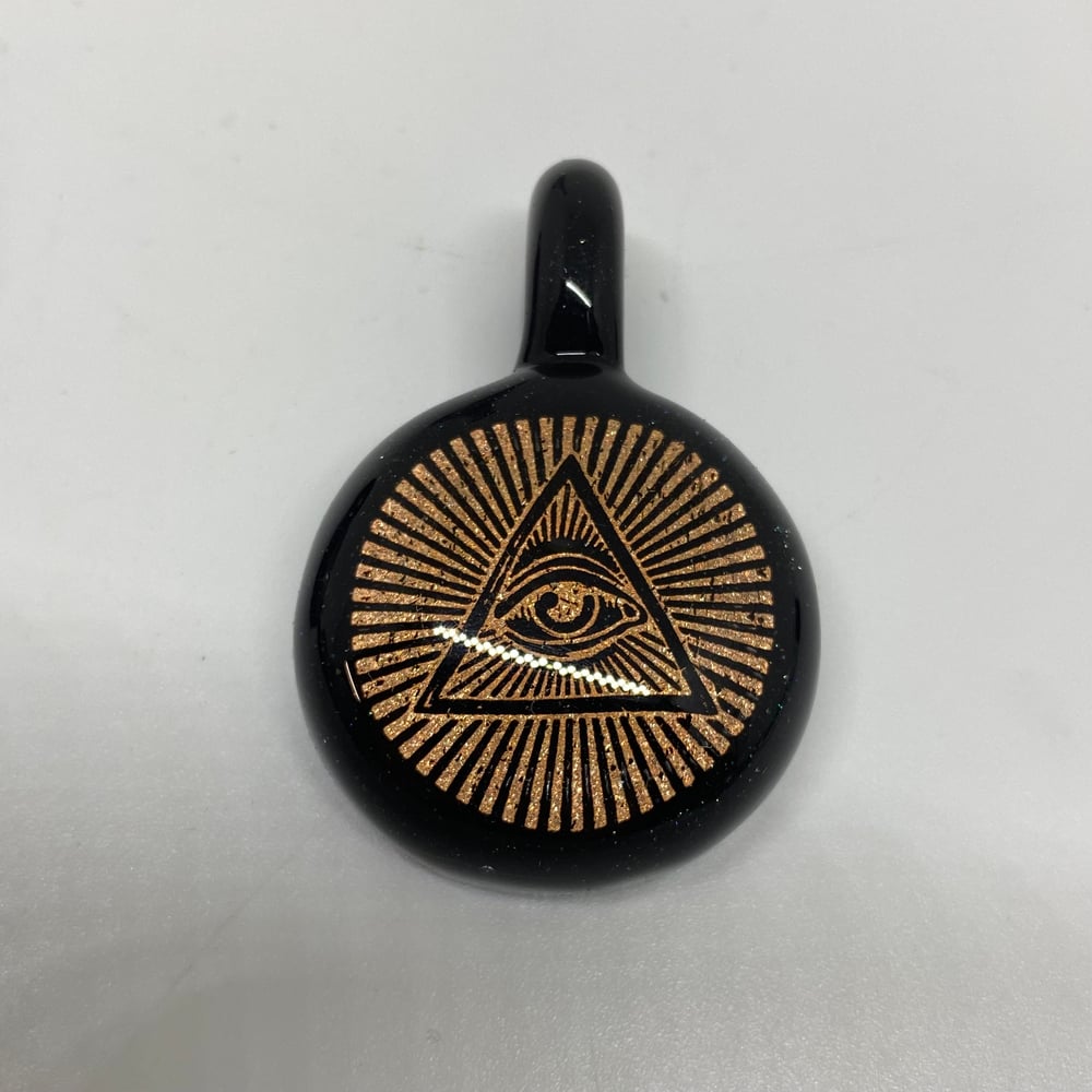 Image of All Seeing Eye dichro image pendant 