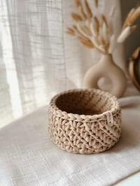 Image 4 of Minimalist Diagonal Crochet Interior Basket