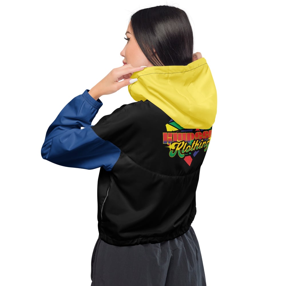Image of Women's Kolorblock Cropped Windbreaker
