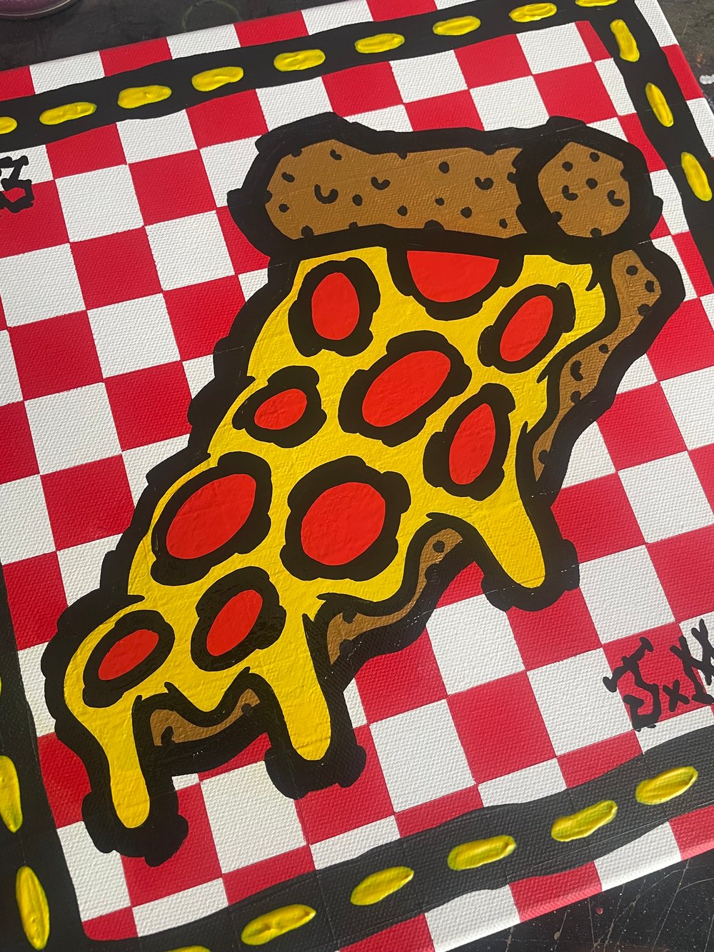 Original Pizza Slice Painting!