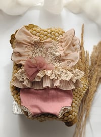 Image 1 of Newborn bodysuit for photoshoots - Naomi - dusty pink & beige