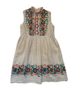 late 60s cotton muslin embroidered mini dress