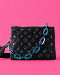 Black colorful coussin