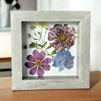 Image 4 of Chrysanthemum, Cosmos And Delphinium Wildflowers In 6" X 6" Shadow Box (Item# 202216S)