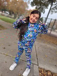 Image 1 of Cookie monster oufit shirt and leggings 