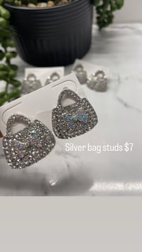 Silver bag studs 