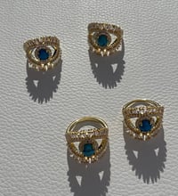 Image 2 of Evil Eye Baguette Ring 