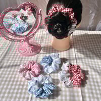 Image 2 of Two-Toned Gingham Scrunchie (Small)