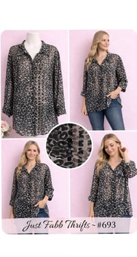 Image 4 of 1X Notations woman Sheer Top #693*8 (Gently Used)