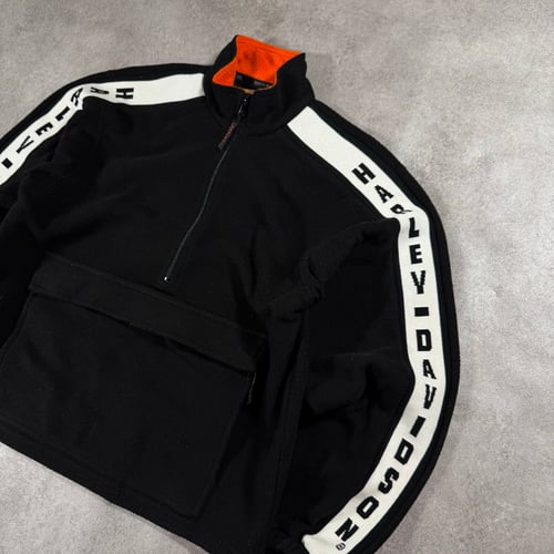 Image of Harley Davidson 1/2 Half Zip Up Fleece, Size Medium