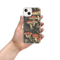 Image 22 of Dark Cottagecore Goth Inspired Vibrant Mushroom Clear Case for iPhone®