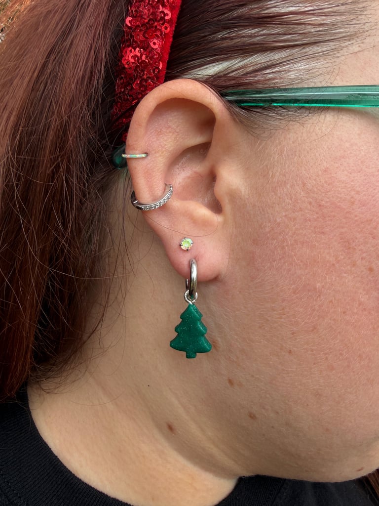 ✨Holiday Charm Huggies✨ Image 4