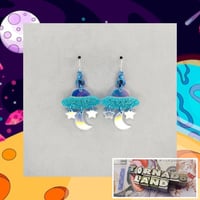 Iridescent Spacecraft Earrings