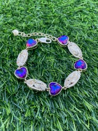 Image 1 of Virgencita with heart stone bracelet