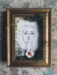 Image 1 of Sewn Picasso line drawing of Francoise Gilot 1946