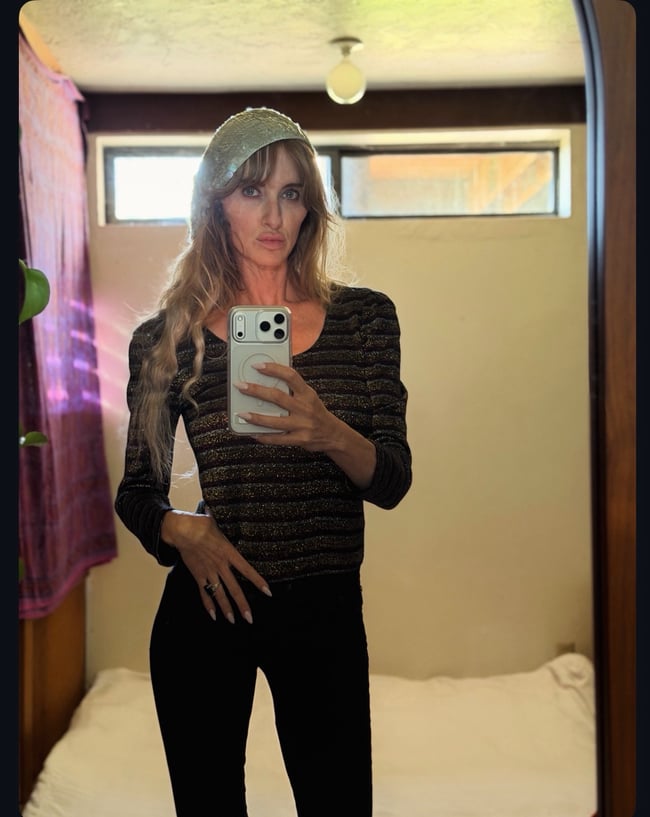 70s lurex ballet neck top