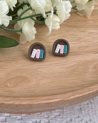 Image 4 of Bookshelf Stud Earrings