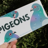 Image 3 of I Love Pigeons Bumper Sticker
