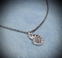 Image 8 of Ammonite Talisman – Handmade Sterling Silver Spiral Necklace, Symbol of Strength & Resilience