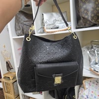 Image 1 of BLACK MONOGRAM HOBO 