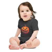 Image 7 of Baby Short Sleeve Onesie - Classic Jack O Lantern