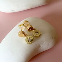 Image 3 of Little Circle and Star on a circular ear stud