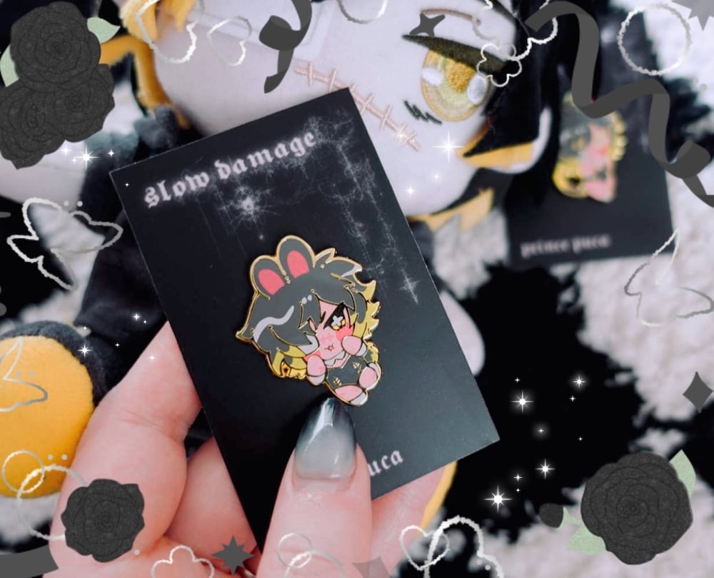 Image of Towa Slow Damage Enamel Pins 1.5 inch 