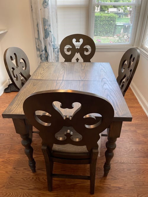 Image of Farmhouse style dining table