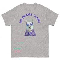 Image 3 of Unisex classic tee, No Drama Llama Funny Cute Llama with Sunglasses