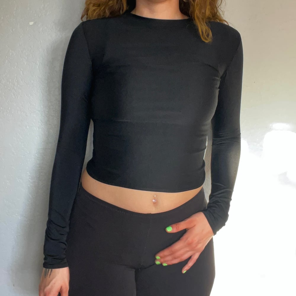 Image of BLK LONG SLEEVE TOP