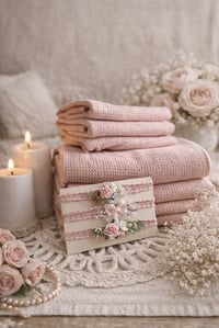 Image 1 of fond + wrap + headband rose nude torsadé