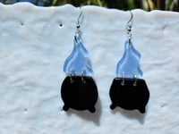 Image of Blue glow Cauldron Earrings 