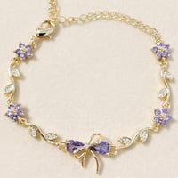 Image 1 of Purple Bow Graden Bracelet