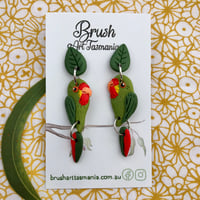Swift Parrot Drop Earrings