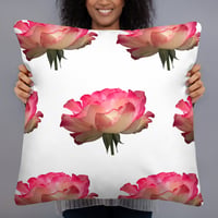 Image 1 of Basic Floral Pink Pattern Pillow 2 