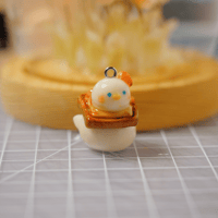 Image 1 of Strawberry Jam Bread Duckie Keychain