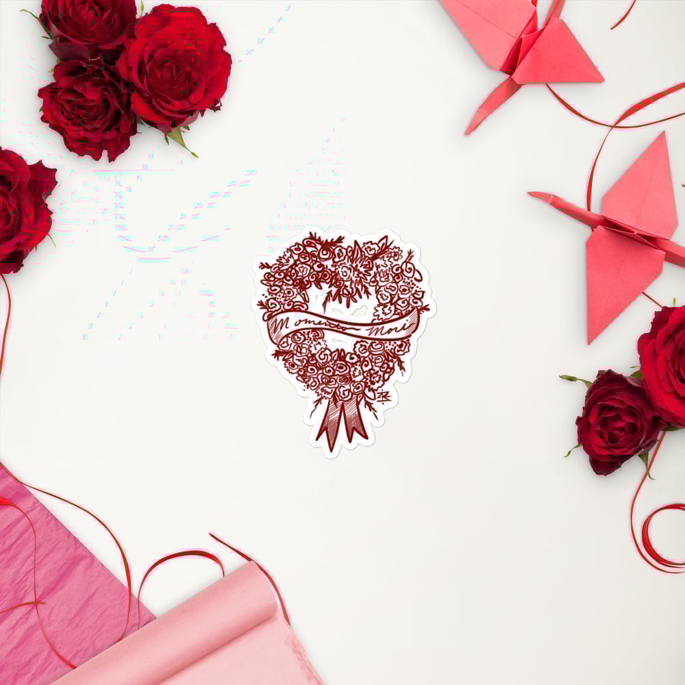 Momento Mori Heart Wreath Bubble-free stickers